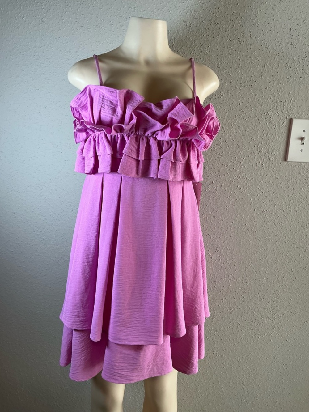 Sienna Sky Pink Ruffle Mini Dress